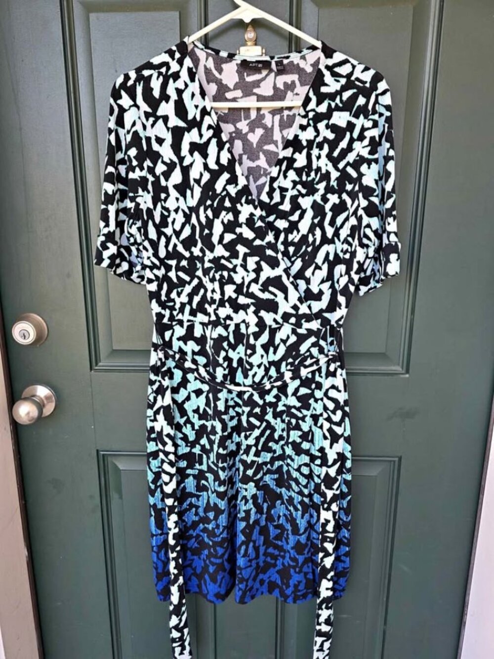 Apt. 9 Women's Ombré Faux-Wrap Knee-Length Dress, size large